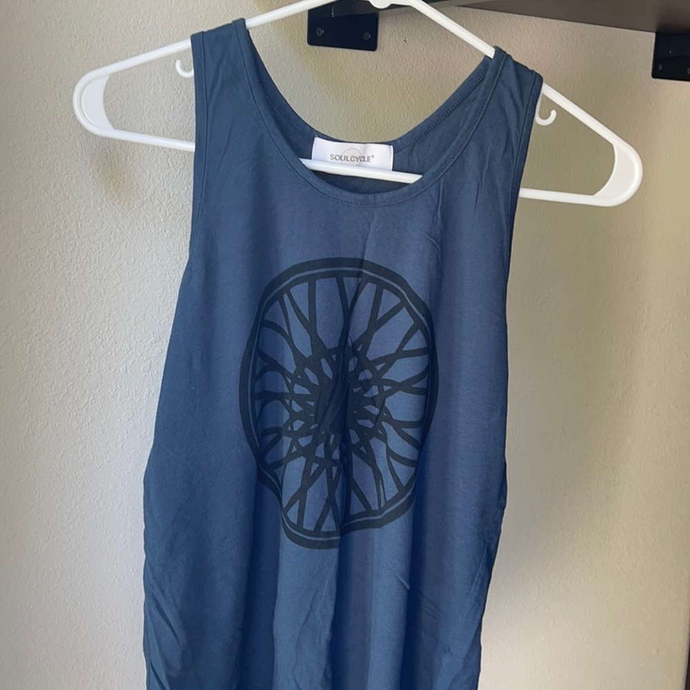 Soulcycle blue tank top, XS